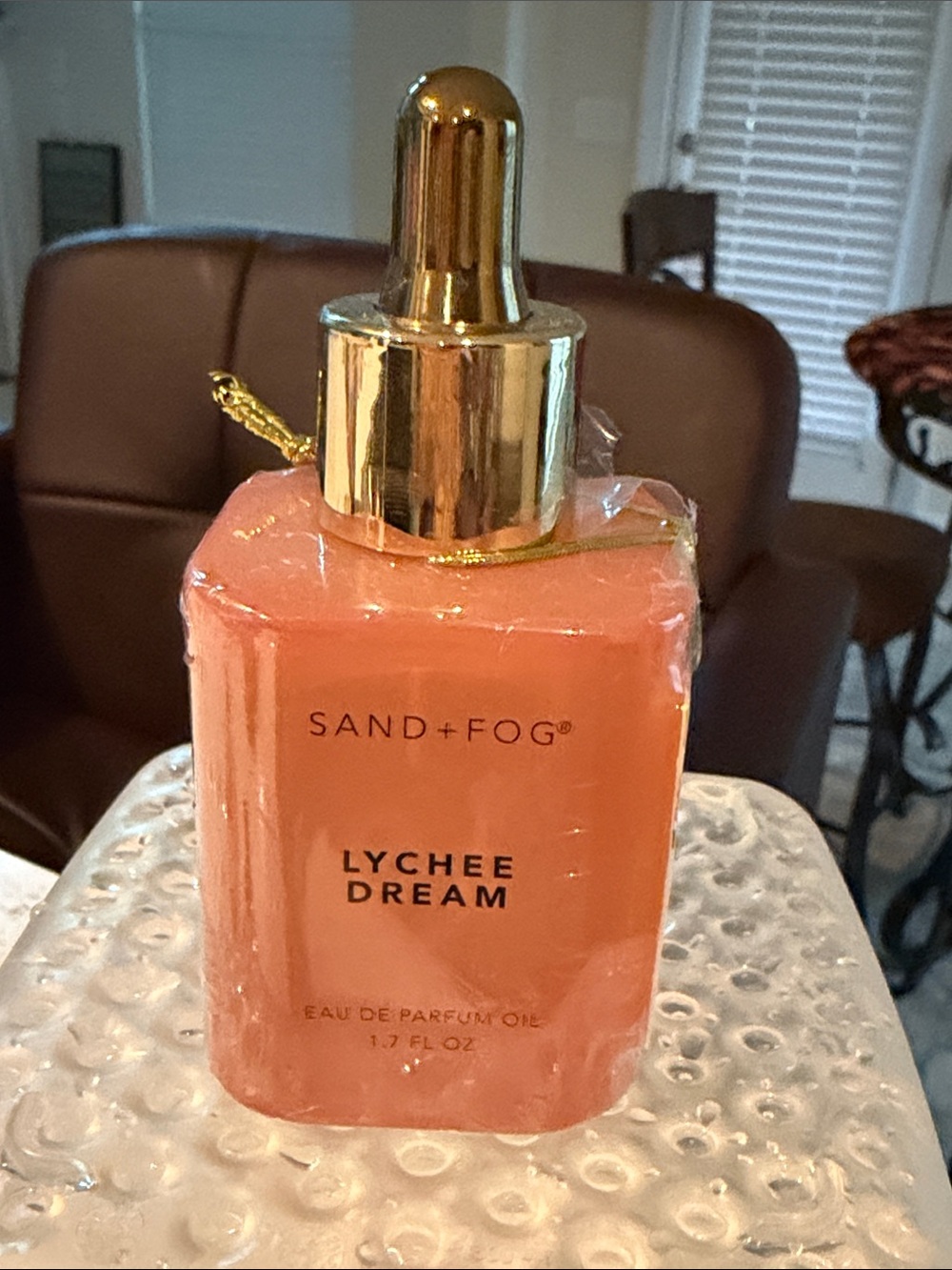 SAND+FOG Lychee Dream Perfume Oil — Peachy Coral Bottle